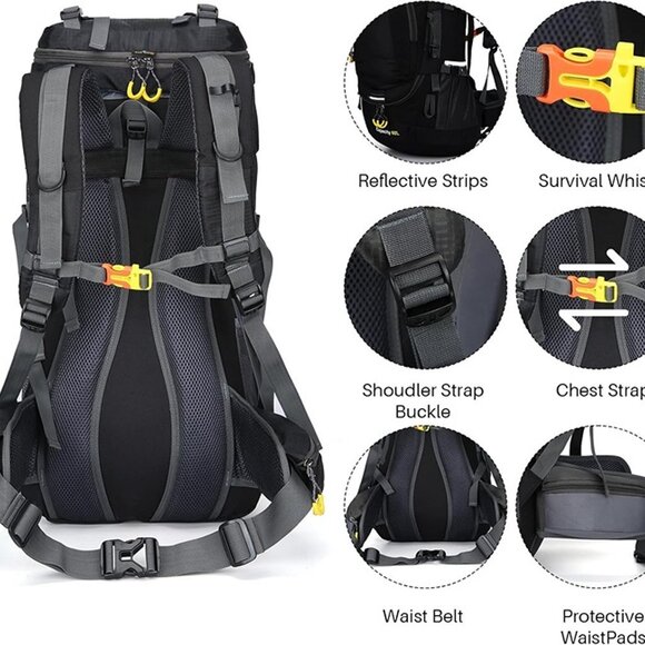 NEW 60L Waterproof Hiking and Camping Backpack for Men - Picture 6 of 7